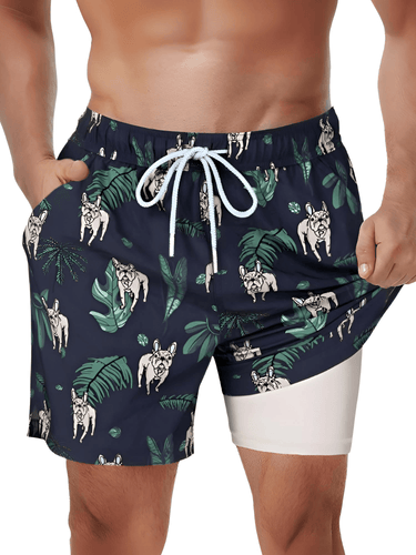 Men's Swimming Trunks with Compression Liner -, Swimwear , Drestiny , Australia, Black, Blue, Canada, Dark Blue, Dark Red, Fuchsia, Green, L, Light Blue, M, New Zealand, Orange, S, Swim Shorts, United Kingdom, United States, White, XL, XXL, XXXL , Drestiny , www.shopdrestiny.com